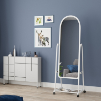 藤印象简约穿衣镜子落地镜全身镜试衣镜可移动服装店现代立体大镜子卧室