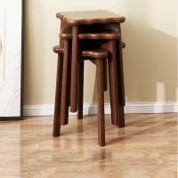 藤印象木凳子家用可叠放板凳方凳木凳子中古凳子餐凳圆凳椅子木头凳