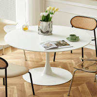 藤印象现代简约洽谈桌椅北欧阳台休闲接待咖啡奶茶店餐桌郁金香小圆桌子