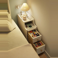 藤印象床头柜木窄柜家用卧室夹缝创意小柜子简约收纳柜