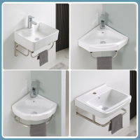 支架洗脸盆三角形面盆墙角阳台小户型挂墙式转角陶瓷洗手盆