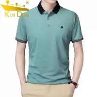 金盾(KIN DON)2021年夏季新款商务休闲男士POLO衫彩棉薄款中青年翻领弹力短袖Polo衫时尚百搭短袖t恤男装