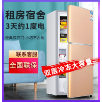 小冰箱家用小型租房省电节能小冰箱阿斯卡利(ASCARI)中型办公室二人用宿舍冷藏冷冻 高1.14米拉丝银110升普通款