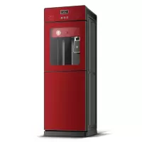 月亮喵饮水机立式小型家用宿舍烧水器全自动智能迷你制冰冷热两用桶装水_安全童锁款红色_温热