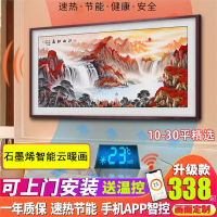 石墨烯碳晶墙暖取暖器壁画向向锦鲤家用电热板省电壁挂式电暖画器电暖气片