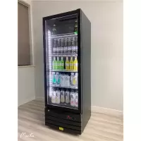 商用饮料柜单双门啤酒冷藏展示柜阿斯卡利(ASCARI)节能水果保鲜立式玻璃门冰箱 1.6米高轻奢风冷款-黑色