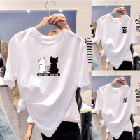 韩版大码女装夏季短袖t恤2020年胖mm宽松新款白色半袖ins上衣服潮