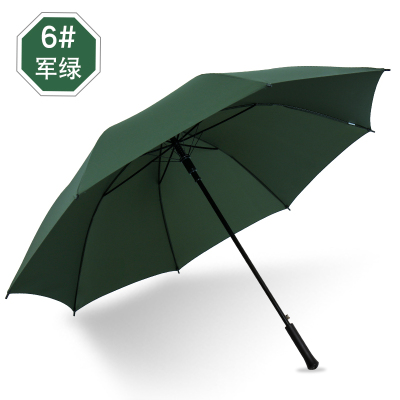 天堂伞商务长柄伞自动直杆晴雨伞男女超大雨伞纯色定制logo广告伞 6号军绿