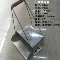 白铁皮防风撮箕阿斯卡利(ASCARI)加厚不锈簸箕垃圾斗卫生畚斗公司酒店环卫用品 环卫加厚防风本色铁皮(户外)