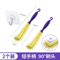 杯子刷加长瓶刷奶瓶阿斯卡利(ASCARI)刷茶壶热水瓶清洁杯刷家用洗杯子长柄刷子 短杯刷2个装+挂钩