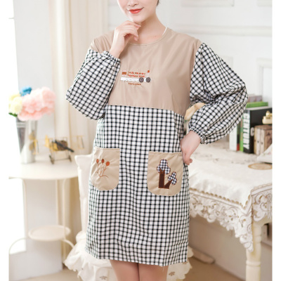 成人反穿的衣罩女厨房用做饭阿斯卡利(ASCARI)裙韩版冬季罩衣有袖套带袖子