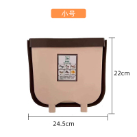 厨房垃圾桶阿斯卡利(ASCARI)家用客厅挂式创意厕所卫生间专用垃圾分类筒折叠壁挂式 小号咖啡色
