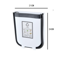 厨房垃圾桶阿斯卡利(ASCARI)壁挂式折叠杂物桶家用悬挂垃圾桶橱柜挂式储物收纳盒 灰白小号1个