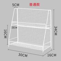 厨房台面铁艺分层置物架阿斯卡利(ASCARI)桌面储物架收纳隔层多层植物架简约卫生间 白色普通款-M25