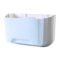 厨房卧室器阿斯卡利(ASCARI)挂式垃圾桶可悬挂式橱柜壁挂家用拉圾篓分类收纳盒 橱柜垃圾桶[可折叠-浅蓝]