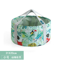 户外旅行可折叠式便携洗衣盆阿斯卡利(ASCARI)大容量泡脚袋洗脸盆家用水桶 动物世界(10L)小号