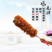 鸡毛掸子阿斯卡利(ASCARI)加厚家用不毛加密可水洗鸡毛掸空调墙壁车用扫灰除尘掸 时尚不锈钢款—脖毛中号