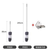 鸡毛毯子阿斯卡利(ASCARI)除尘家用加长杆禅子打扫墙壁灰尘扫灰清洁天花板掸子 灰白掸头/可伸缩除尘掸+壁挂掸子夹