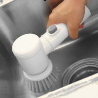 家务洗碗浴缸阿斯卡利(ASCARI)浴室洗碗洗手盆锅碗电动清洁刷电动刷子清洁刷强力 白色