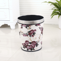欧式创意时尚复古垃圾桶阿斯卡利(ASCARI) 客厅无盖酒店家用厨房卫生间垃圾筒 12L牡丹花