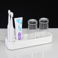 电动牙刷置物架阿斯卡利(ASCARI) 免打孔漱口洗漱杯刷牙套装 家用浴室牙架硅藻泥垫 置物底座+垫+杯