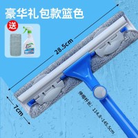 双面用的布水洗橱窗擦刮阿斯卡利(ASCARI)简单加长单层擦玻璃挂洗檫专业用保洁 蓝色套餐共2块布+1瓶玻璃水