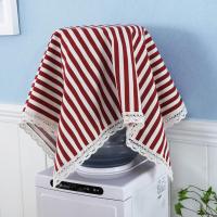 韩式饮水机罩阿斯卡利(ASCARI)水桶罩套棉麻布艺防尘罩净水机器盖布饮水机盖巾 红色条纹 小桶:60*60cm