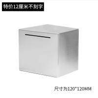 网红只进不出存钱罐 阿斯卡利(ASCARI)不锈钢家用储蓄罐儿童不可取大容量防摔大人用 12CM(不刻字)只进不出