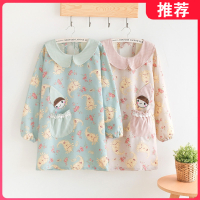 围裙罩阿斯卡利(ASCARI)衣家用厨房可爱女时尚日系长袖大人防水防油韩版带袖裙子式