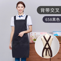 围裙花店蛋糕店饭店服务员工作围腰阿斯卡利(ASCARI)定做logo印字家务厨房防水防油 黑色658