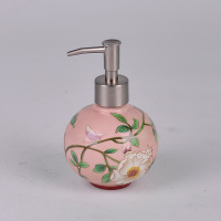 创意陶瓷卫浴五件套阿斯卡利(ASCARI)结婚洗漱用品用具 情侣牙刷杯 漱口杯浴室套件 液瓶[圆]