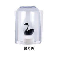 卫生间牙刷架漱口杯牙缸架阿斯卡利(ASCARI)壁挂式牙具套装免打孔刷牙杯牙刷置物架 黑天鹅[单杯]