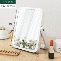 台式化妆镜阿斯卡利(ASCARI)简约公主镜可折叠梳妆镜子便携桌面镜北欧家用卧室 白色(主图款) 其他
