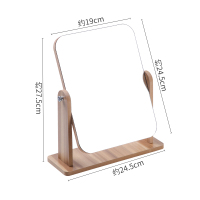 网质台式化妆镜阿斯卡利(ASCARI)家用梳妆镜宿舍女桌面便携大号学生小镜子折叠 加大号[收藏加购送梳子颜色随机]