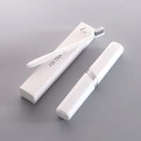 牙刷盒便携式创意牙刷套阿斯卡利(ASCARI)牙具盒带盖牙刷架旅行牙刷收纳盒旅游套装 白色套装