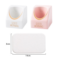 电动牙刷架阿斯卡利(ASCARI)家用牙膏剃须刀置物架卫生间摆台式多功能收纳架座套装 銮金白+粉可自由搭配颜色