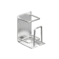 卫生间不锈钢免打孔壁挂式牙刷架漱口杯架阿斯卡利(ASCARI)挂放吸壁电动牙膏置物架 牙膏款1个