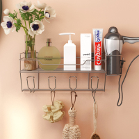 电动牙刷挂架牙膏漱口杯置物架阿斯卡利(ASCARI) 卫生间浴室壁挂式304不锈钢免打孔 多功能浴室架(免打钉)