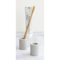 硅藻土小牙刷架阿斯卡利(ASCARI) 牙刷底座 吸附异味牙刷座浴室用品干燥吸 小号浅灰色两个