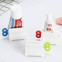 4个挤牙膏器阿斯卡利(ASCARI)懒人创意洗面奶按压器儿童卡通手动牙膏挤压器 [带底座升级款]3色各一个