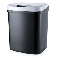 卫生间洗手间智能垃圾桶阿斯卡利(ASCARI)全自动感应方形简约带盖垃圾篓房间电动 酷雅黑充电版感应-震动