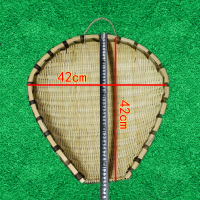 竹编制品筲箕簸箕阿斯卡利(ASCARI)淘米沥水火锅串串店收纳筐家用厨房酒店装饰 桃心42cm餐厅火锅店串串店家用