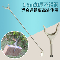 垃圾夹子拾物器阿斯卡利(ASCARI)不锈钢加长家用夹工具环卫专用长柄捡取物卫生钳子 150cm垃圾夹[加厚不锈钢]