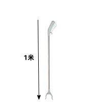 垃圾夹子拾物器阿斯卡利(ASCARI)加厚长柄扁头火钳老式手工铁钳烧烤炭钳取物器夹子 不锈钢U型钳-总长1米