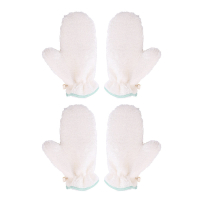 竹纤维洗碗手套阿斯卡利(ASCARI)女厨房防水去油洗碗巾冬季加绒 型家务刷碗 四只装 M