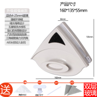 高层擦玻璃器阿斯卡利(ASCARI)伸缩杆家用可调磁擦窗户高楼双层刷刮搽清洁器工具 卡其[升级强磁4-25mm双层玻璃]