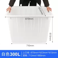 加厚水箱阿斯卡利(ASCARI)长方形储水桶水产养殖养鱼箱大容量箱子卖鱼方桶 白色300L