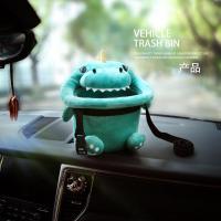 可爱车载垃圾桶阿斯卡利(ASCARI)车挂式卡通汽车内用车上创意前后排垃圾袋垃圾分 ZC080椅背立体垃圾桶(绿色恐龙)