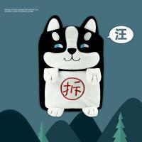 可爱车载垃圾桶阿斯卡利(ASCARI)车挂式卡通汽车内用车上创意前后排垃圾袋垃圾 ZC080椅背立体垃圾桶(黑白哈士奇)