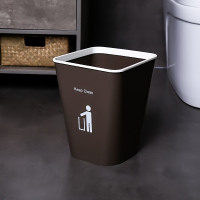 垃圾桶阿斯卡利(ASCARI)家用方形卫生间厕所客厅厨房北欧简约不带盖时尚纸篓拉圾桶 8389棕色12L正方形